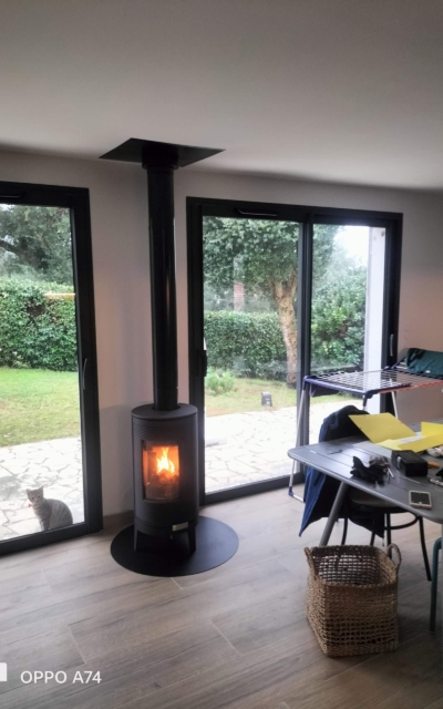 ke pose poele a bois buches pays basque 36